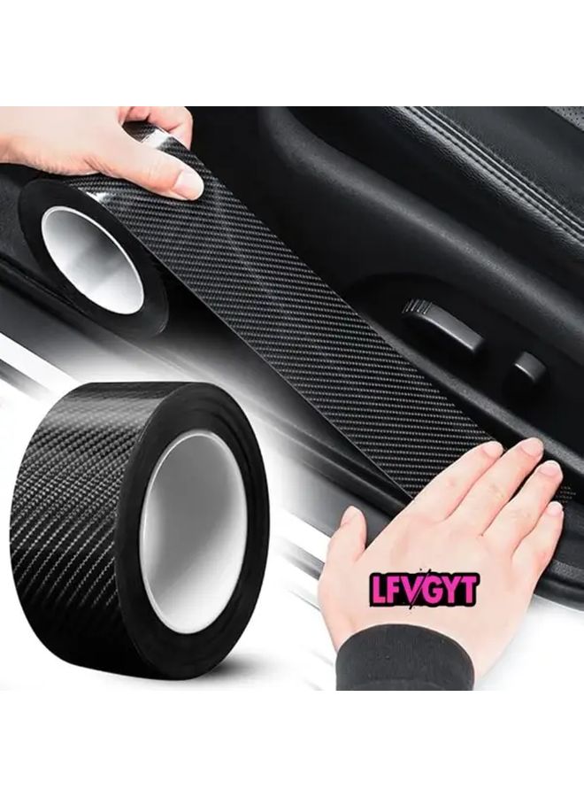 3M 118 Inch Nano Carbon Fiber Car Door Sill Protector Anti Scratch Film Roll With Weatherproof Coating DIY Easy Install Trim Guard Kit For Auto Side Mirror Door And Vehicle Protection 3 Sizes 3cm 5cm 10cm Width - Image 3