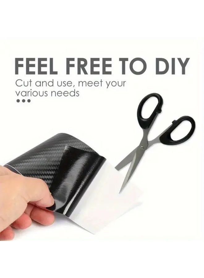 3M 118 Inch Nano Carbon Fiber Car Door Sill Protector Anti Scratch Film Roll With Weatherproof Coating DIY Easy Install Trim Guard Kit For Auto Side Mirror Door And Vehicle Protection 3 Sizes 3cm 5cm 10cm Width - Image 5