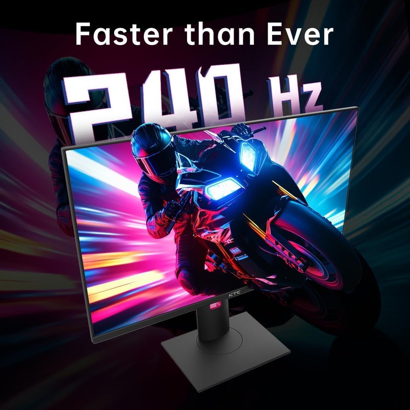KTC 27 Inch 240Hz Gaming Monitor, QHD 2560x1440 Monitor, Fast HVA, HDR400, G-Sync/FreeSync Compatible, USB/Type C/DisplayPort/HDMI, VESA Mountable, Pivot Height Tilt Adjustable-27GS950 - Image 2