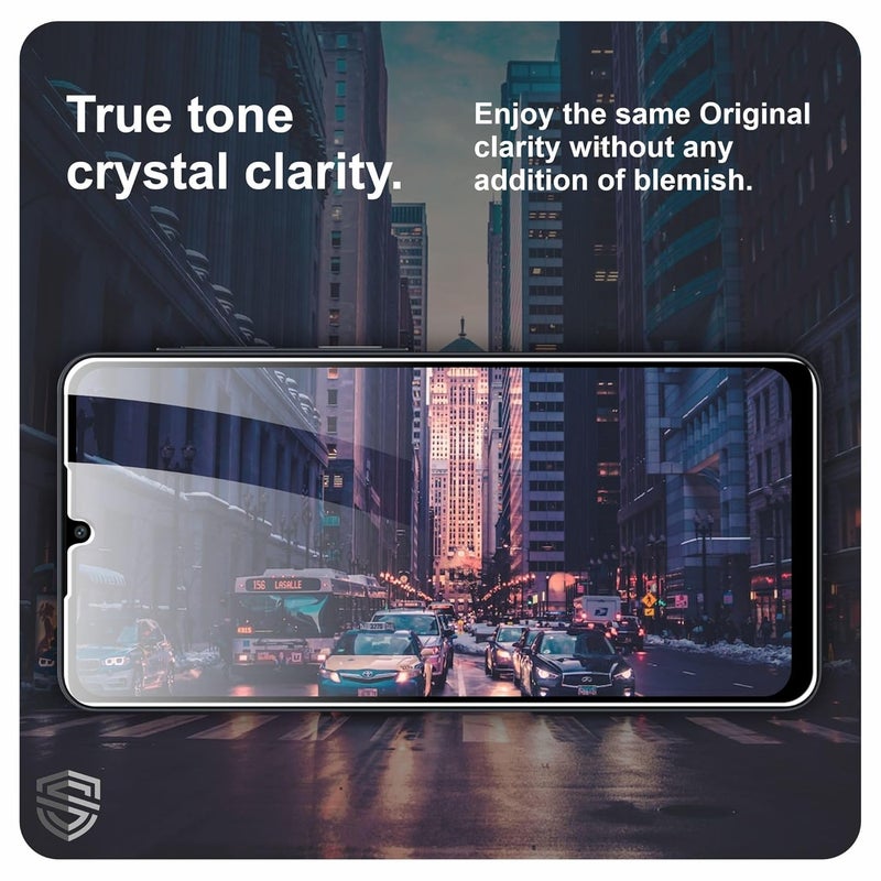 Skyddshield Military-Grade Gorilla Tempered Glass For Samsung Galaxy M07 (6.7 Inch) With Installation Kit | Edge to Edge Coverage | Black - Image 3