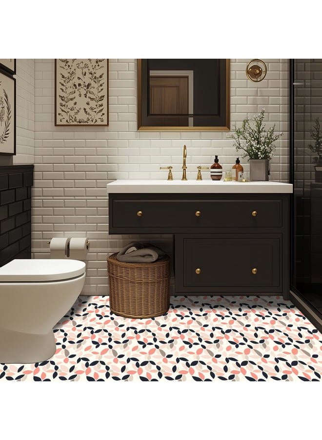 HOMETITUTE 10PCS 12x12 Inch Modern Leaf Pattern Floor Tiles Peel and Stick Removable Self Adhesive DIY Vinyl Flooring Stickers for Kitchen Bathroom Living Room Entryway Home Decor - Image 4