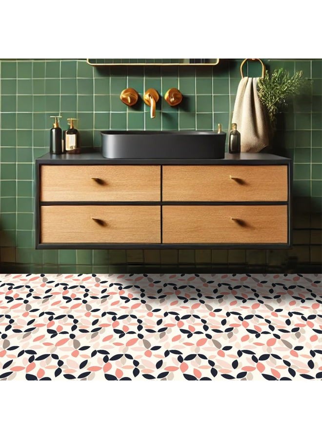 HOMETITUTE 10PCS 12x12 Inch Modern Leaf Pattern Floor Tiles Peel and Stick Removable Self Adhesive DIY Vinyl Flooring Stickers for Kitchen Bathroom Living Room Entryway Home Decor - Image 5