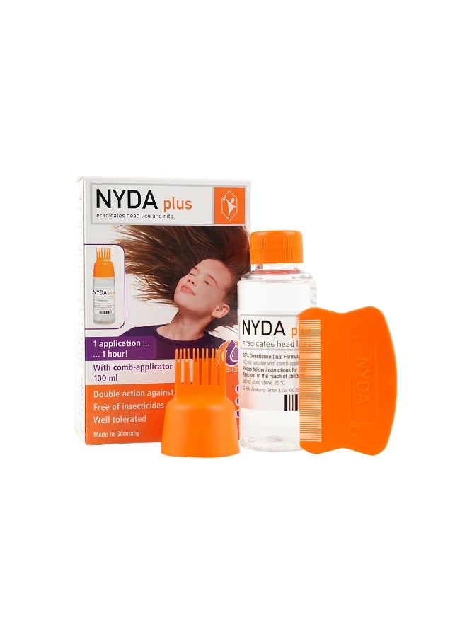 بوهل_بوسكامب نايدا بلس لعلاج قمل الرأس 100 مل – فعالية طويلة المدى – يقضي على  القمل واليرقات و بيض  القمل – آمن للأطفال – بدون رائحة – مع مشط بلاستيكي – صناعة ألمانية