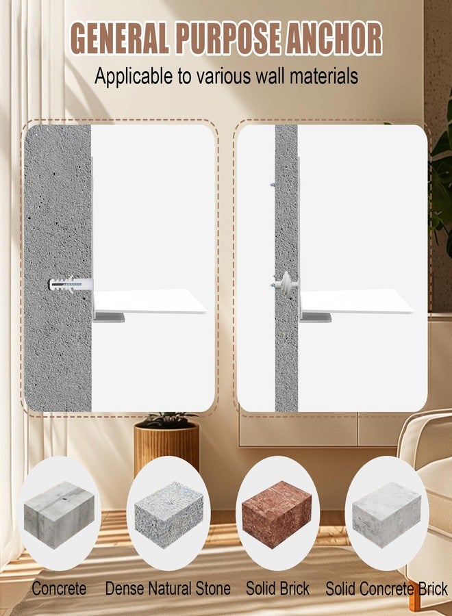 Eapele Invisible Floating Bookshelf, Heavy-Duty Hanging Bookshelves, Steel Constructed Wall Mounted Hidden Bookshelf with Mounting Hardware, 4PCS White - Image 5