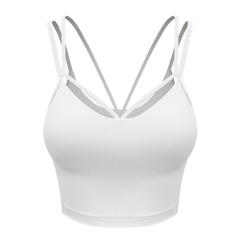 Women's Summer Sports Bra High Support Fitness Vest Yoga Top - Image 5