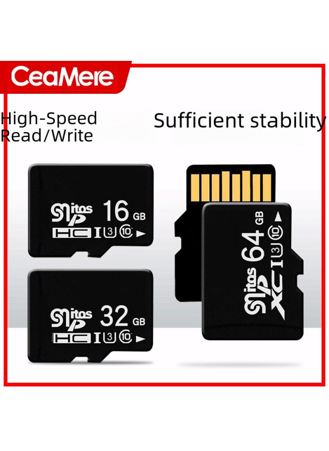 8gb Memory Card 16gb Tf Card 32gb Mobile Phone 128gb Camera 64gb Surveillance Dashcam 4g Digital Storage-Capacity:64G-C10 High Speed Edition  - Image 1