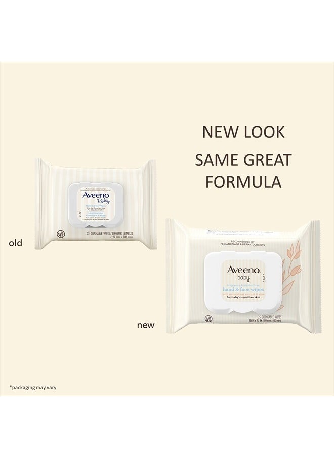 Aveeno Baby Fragrance Free Hand & Face Wipes with Oat Extract & Aloe, Cleansing & Moisturizing Baby Wipes for Sensitive Skin, Sulfate-, Alcohol-, & Paraben-Free, Hypoallergenic, 25 ct  - Image 3