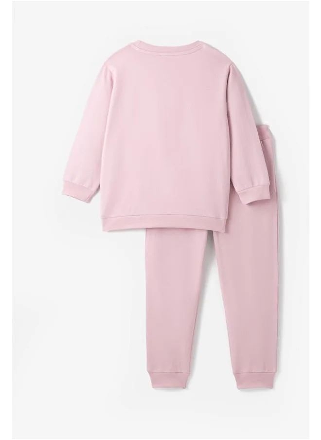 جون June Baby Girl 2-Pack Printed Tracksuit Set Pink