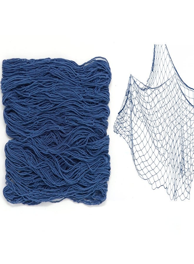 Bluetable Fish Net Decoration Party Decor Blue Cotton Netting 48" x 144" Inches. Fishnet for Nautical, Pirate, Hawaiian, Underwater, Beach, Ocean & Mermaid Parties. - Image 1