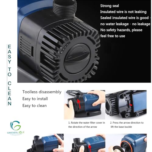 GREENFIN AQUA COMPLETE AQUA PRODUCTS مضخة غاطسة خارجية سنسون JTP-16000 140 واط | 16000 لتر/ساعة - Image 4