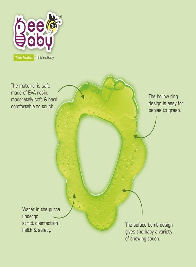 BeeBaby Teethers for 6 to 12 Months BPA Free. Cooling Water Filled Baby Teether, Soft Teething Toy for Babies with Carry Case, Soothes Gums and Easy to Grip. 100% BPA, PVC Free. (Grapes - Green, pack of 1) - Image 5