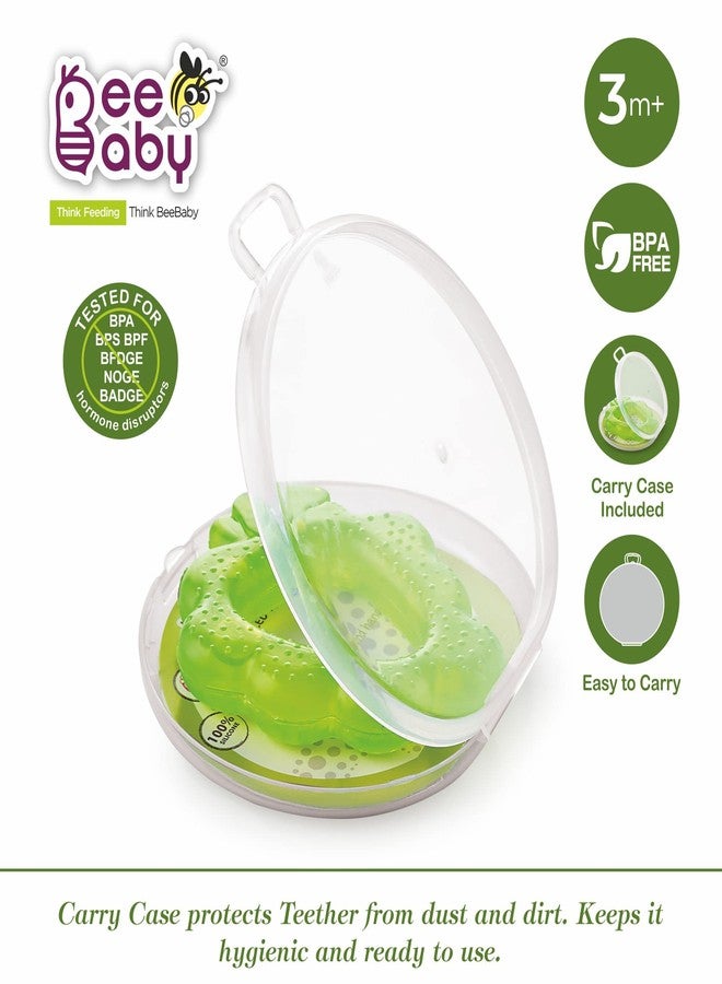 BeeBaby Teethers for 6 to 12 Months BPA Free. Cooling Water Filled Baby Teether, Soft Teething Toy for Babies with Carry Case, Soothes Gums and Easy to Grip. 100% BPA, PVC Free. (Grapes - Green, pack of 1) - Image 2