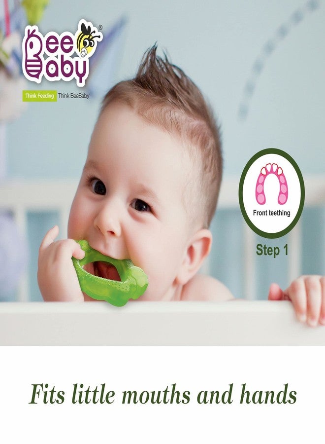 BeeBaby Teethers for 6 to 12 Months BPA Free. Cooling Water Filled Baby Teether, Soft Teething Toy for Babies with Carry Case, Soothes Gums and Easy to Grip. 100% BPA, PVC Free. (Grapes - Green, pack of 1) - Image 3