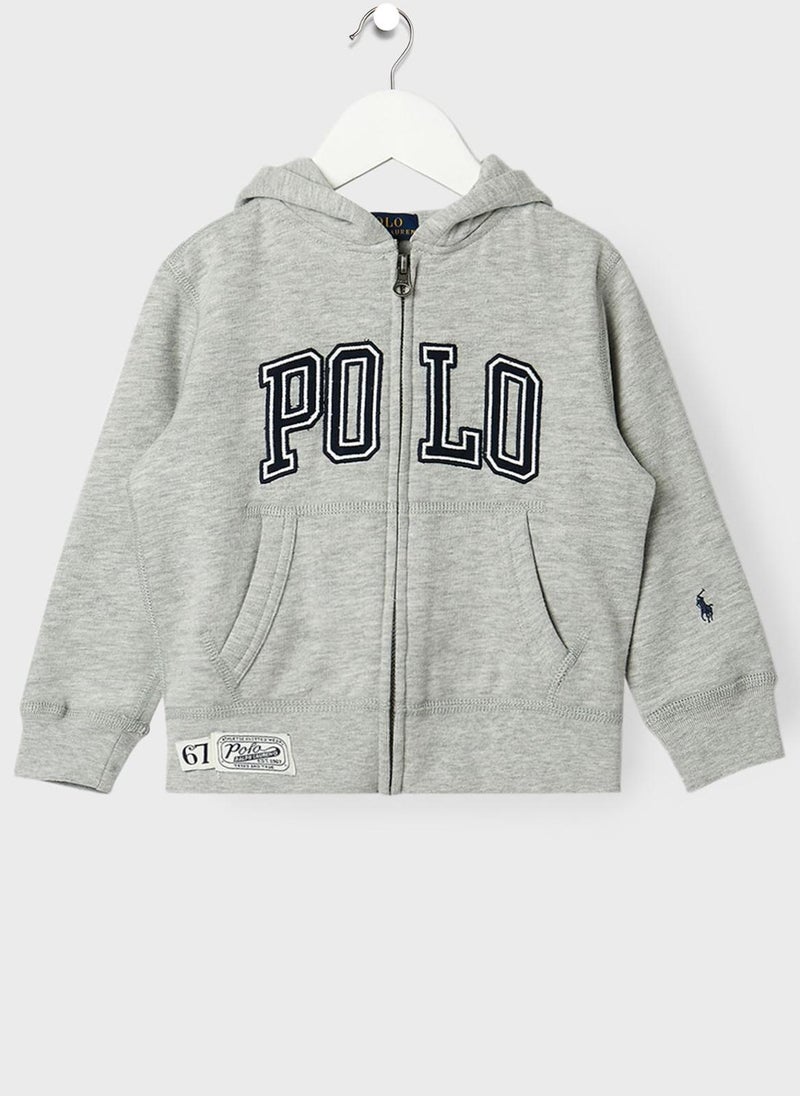 POLO RALPH LAUREN Youth Fleece Zip Through Hoodie - Image 1