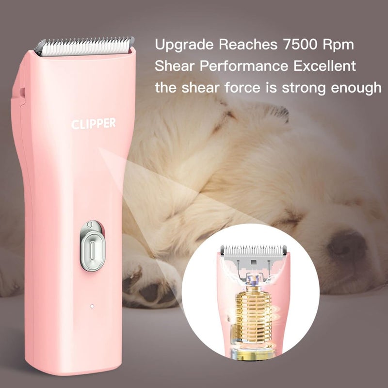 Grimgrow Dog Cat Home Hair Waterproof Clipper Portable Electric USB Rechargeable Pet Grooming Tools Low Noise Shaver Cordless Trimmer for Small and Large Pets - Image 5