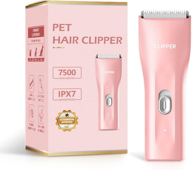 Grimgrow Dog Cat Home Hair Waterproof Clipper Portable Electric USB Rechargeable Pet Grooming Tools Low Noise Shaver Cordless Trimmer for Small and Large Pets - Image 1