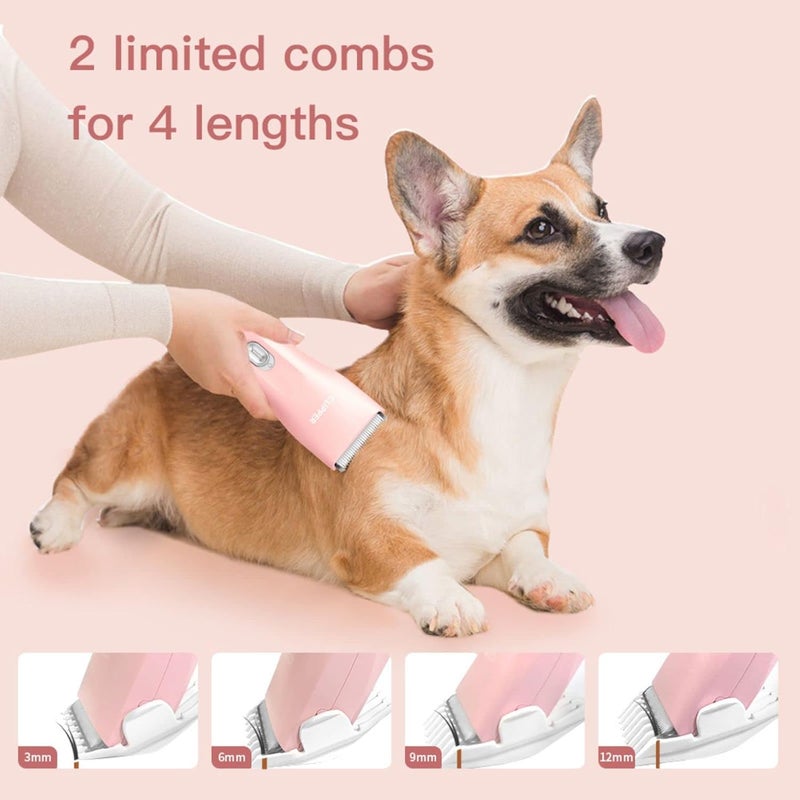 Grimgrow Dog Cat Home Hair Waterproof Clipper Portable Electric USB Rechargeable Pet Grooming Tools Low Noise Shaver Cordless Trimmer for Small and Large Pets - Image 4