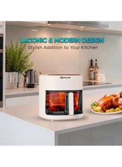 Roko3D Air Fryer ROKO 3D with Non Toxic Glass Basket 4,2 Litre | Innovative Technology For Easy Cooking without Oil | Deep Fry, Air Fry, Bake, Roast Diet Meals | Diswasher Safe, Timer Settings, Led Control Panel  - Image 5