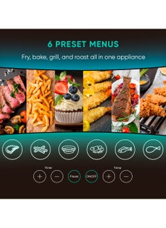 Roko3D Air Fryer ROKO 3D with Non Toxic Glass Basket 4,2 Litre | Innovative Technology For Easy Cooking without Oil | Deep Fry, Air Fry, Bake, Roast Diet Meals | Diswasher Safe, Timer Settings, Led Control Panel  - Image 3