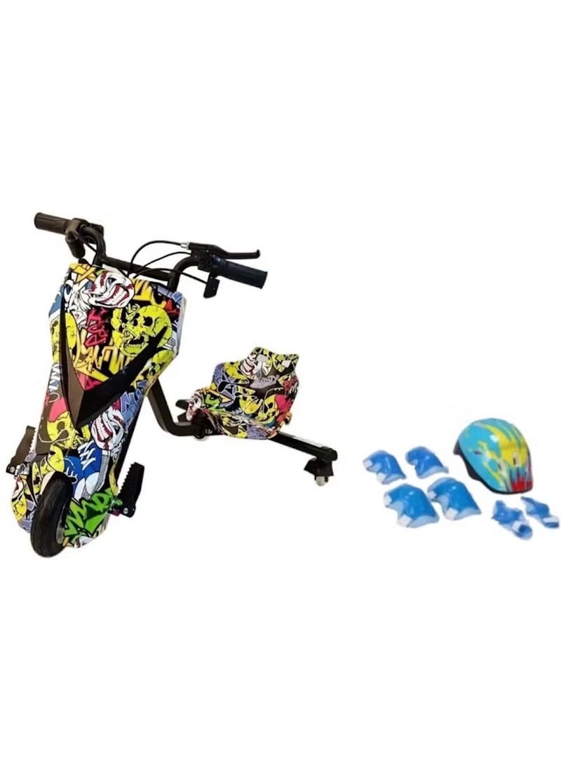 Aster 3-Wheel Drifter 36V Electric Scooter with 360° Rotation, LED Lights - Image 1