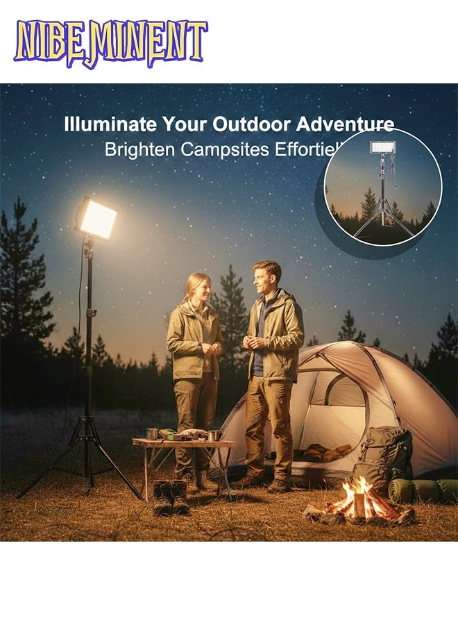 NIBEMINENT Portable LED Camping Light with Adjustable Color Temperature - USB-Powered Outdoor Camping Lantern for Hiking, Backpacking & Camping, Compact Design with Carry Bag, Camping Accessories, Hiking Essentials, Matte Finish, Durable Construction, Without Battery - Image 1