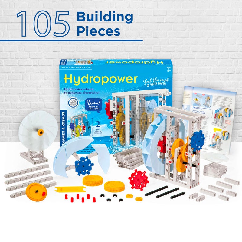 Thames & Kosmos مجموعة علوم الطاقة المائية من ثيمز وكوسموس | 12 تجربة STEM | تعلم عن الطاقة البديلة والمتجددة، العلوم البيئية | جائزة اختيار الآباء الموصى بها - Image 3