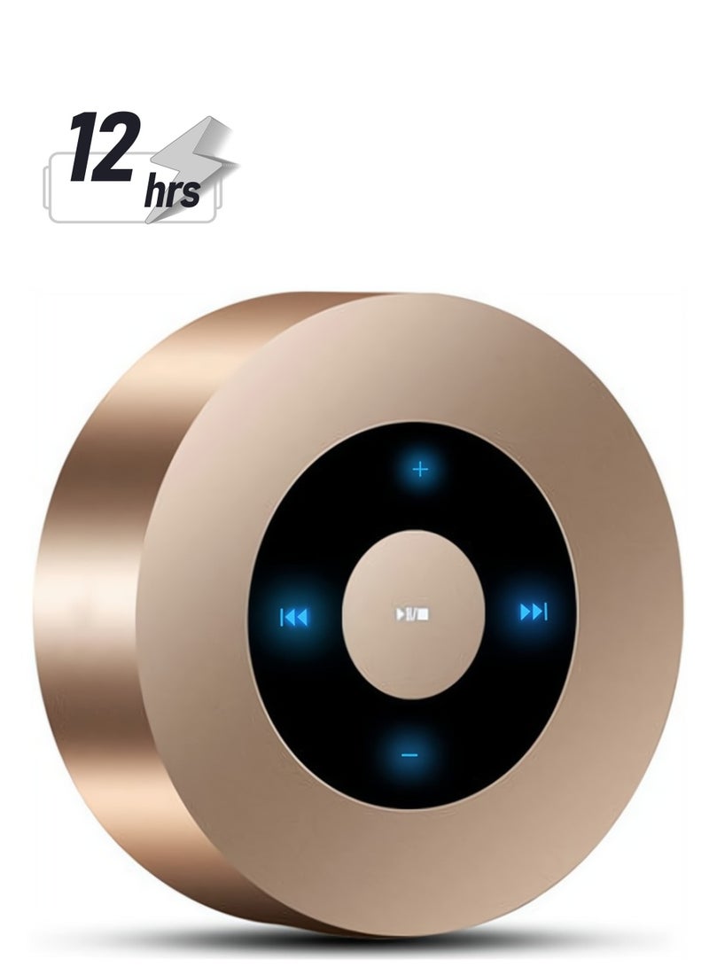 KASTWAVE Gold Smart Touch Wireless Speaker Small Bluetooth Speaker with Portable Waterproof Case High-Def Sound Fast Recharge - Image 1