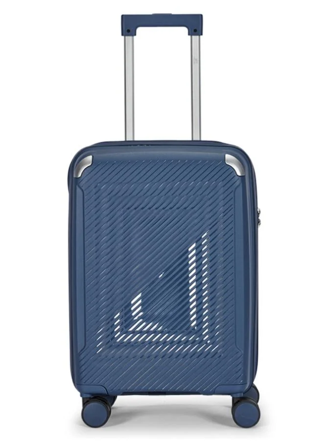 LIMRA travel bags premium 20-inch polypropylene (pp) hard shell carry-on luggage ultra-lightweight travel suitcase with 360° spinner wheels and tsa lock –blue color
