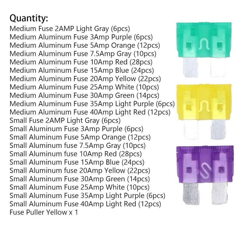 300 قطعة مجموعة متنوعة من الصمامات ذات الشفرة مع أداة سحب 2 3 5 7 5 10 15 20 25 30 35 40 أمبير للسيارة والشاحنة والقارب - Image 5