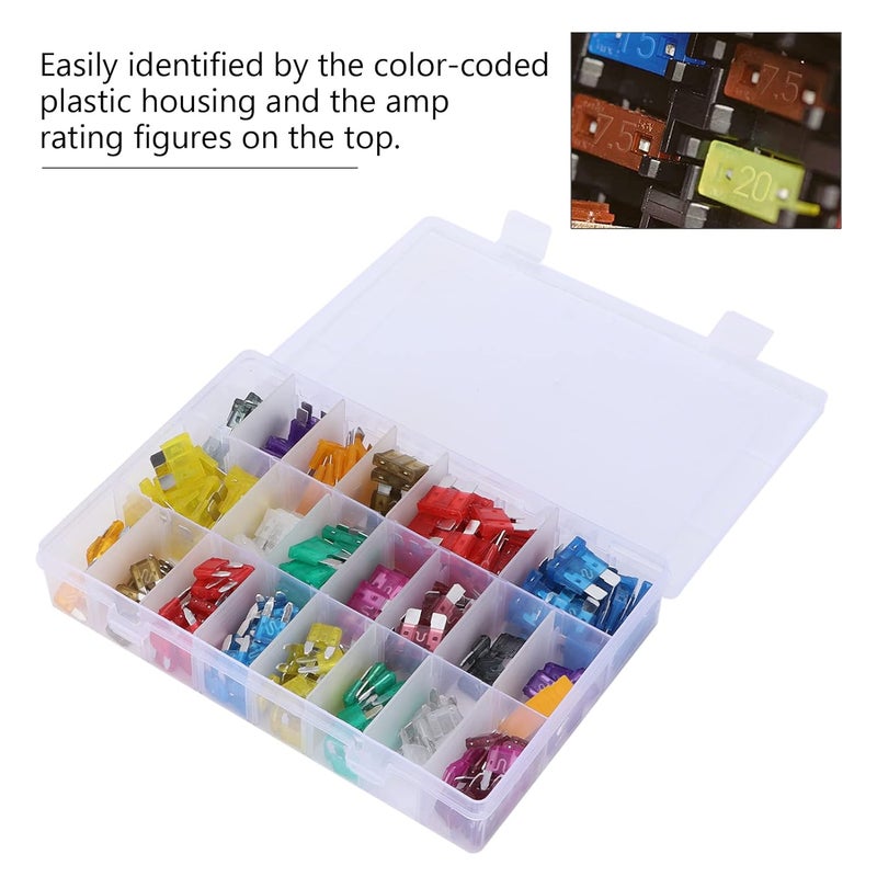 300 قطعة مجموعة متنوعة من الصمامات ذات الشفرة مع أداة سحب 2 3 5 7 5 10 15 20 25 30 35 40 أمبير للسيارة والشاحنة والقارب - Image 3