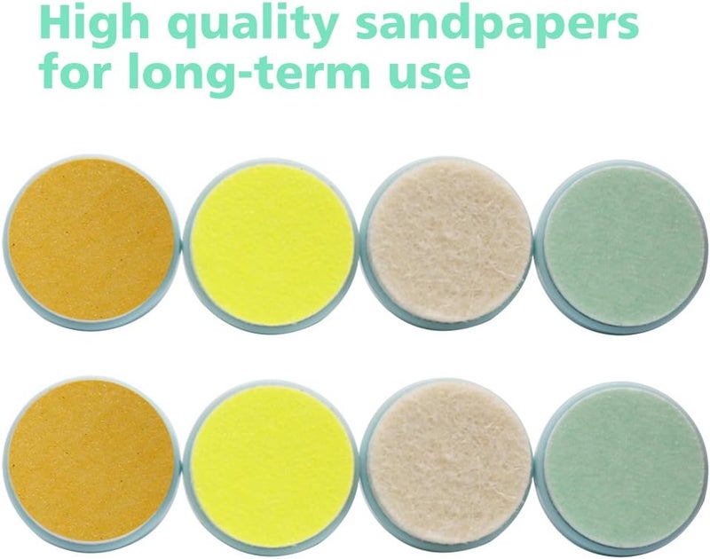 Consevisen Baby Nail File Replacement Pads Grinding Heads Polish Disc for Electric Nail Trimmer by Consevisen and Other Brands Toes Fingernails Care for Infant Toddler Kids 8 Pack Teal - Image 3