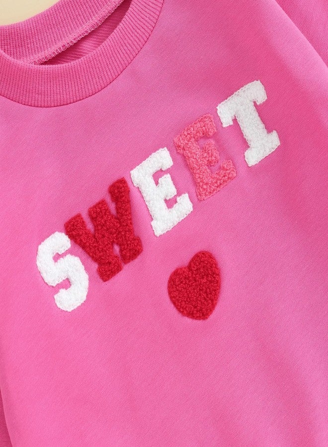 Socutebabe Toddler Girl Valentines Outfit Kiss Me Shirts Crewneck Sweatshirt Pullover Tops Infant Baby Spring Clothes (Lavender,3-4T) - Image 4