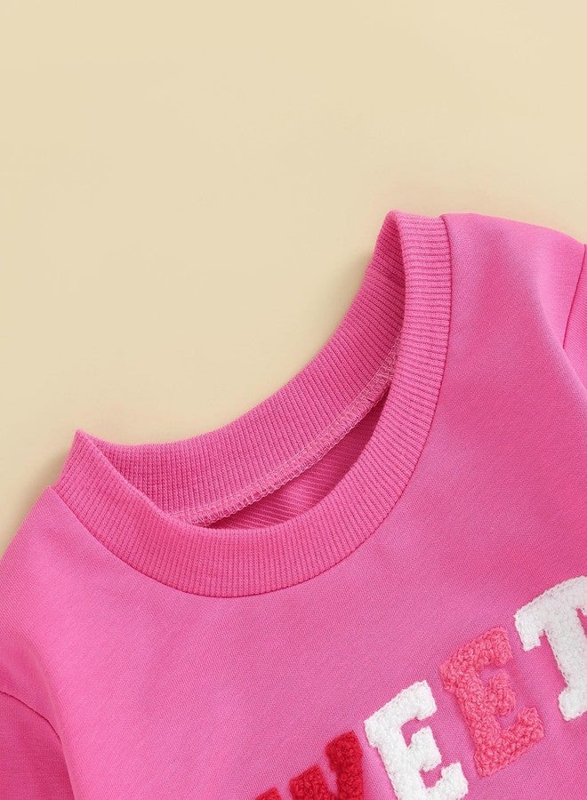 Socutebabe Toddler Girl Valentines Outfit Kiss Me Shirts Crewneck Sweatshirt Pullover Tops Infant Baby Spring Clothes (Lavender,3-4T) - Image 2