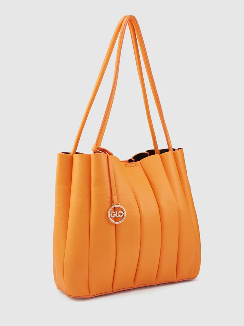 globus Globus Women Orange Textured Casual Shoulder Bag