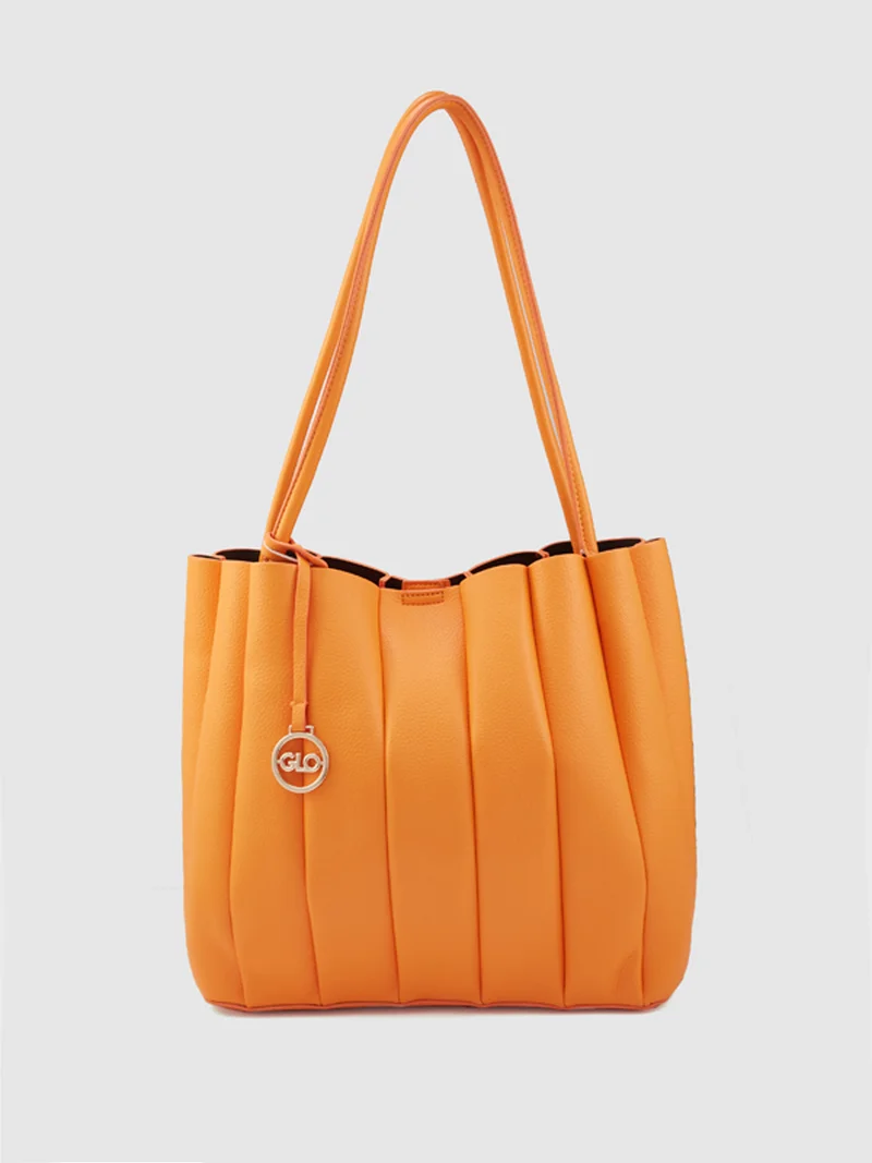 globus Globus Women Orange Textured Casual Shoulder Bag