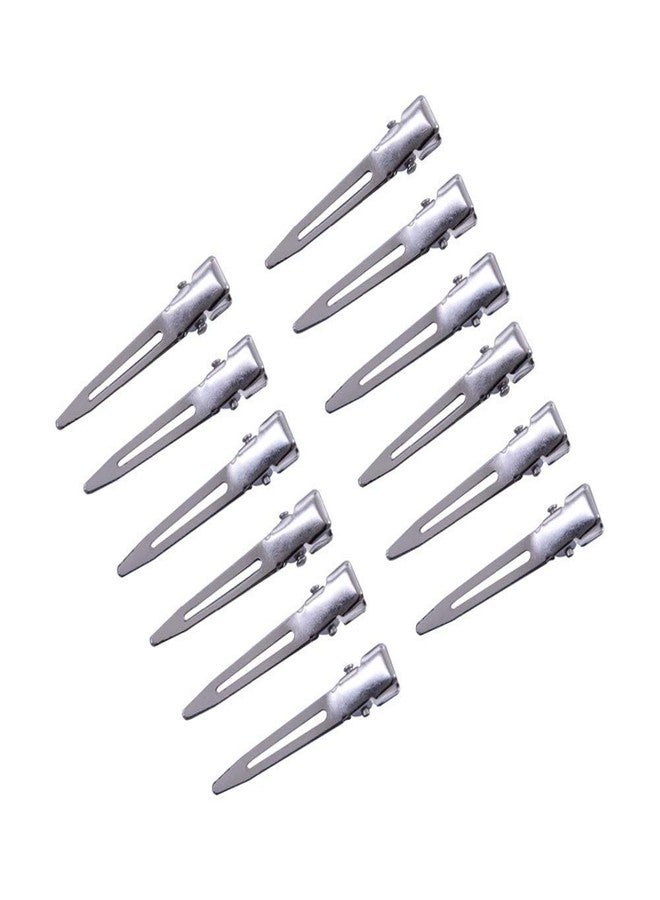 BLUSHIA 50 Pcs Alligator Hair Clips Assortment 1.3"/1.7"/2.3" Metal Single Prong Pin Curl Clip Hairdressing Barrettes Hairpin for Hair Salon, Thick Hair Roller, Sectioning (Silver) - Image 1