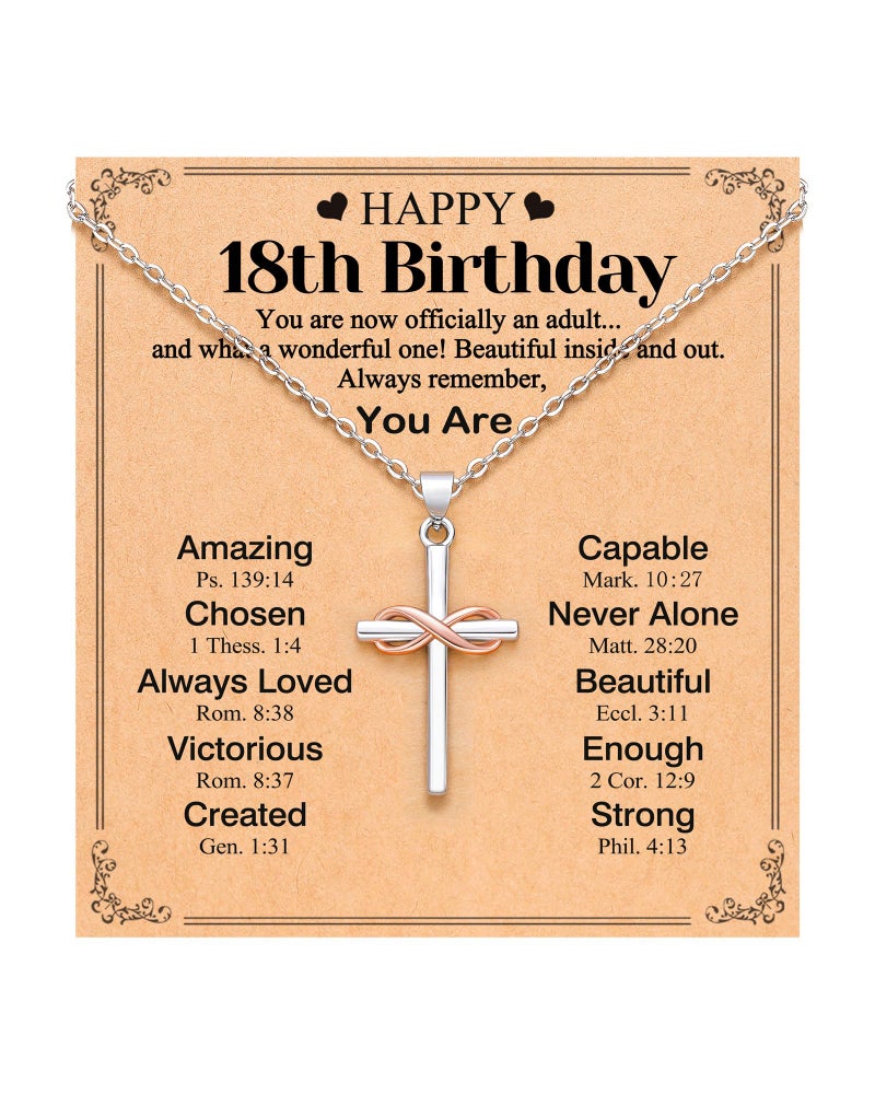 UPROMI 18th Birthday Decorations Gifts for Girls 18 Year Old Girl Birthday Necklace Gifts for Teenage - Image 1