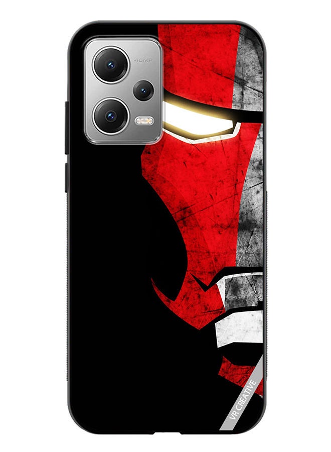 VR CREATIVE Protective Case Cover For Xiaomi Redmi Note 12 Half Face Iron Man Design Multicolour - Image 1