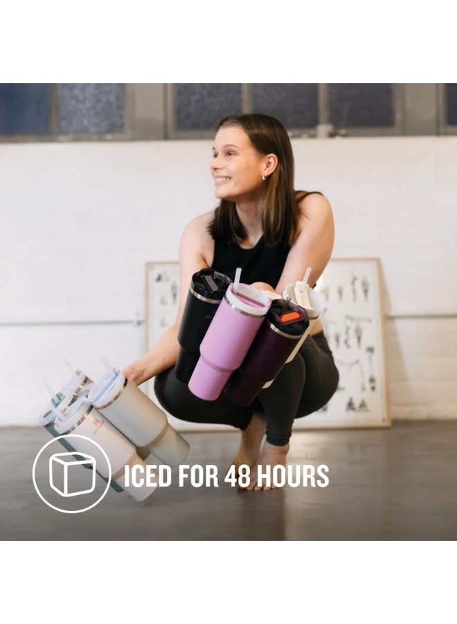 ستانلي كوب كوينشر بتقنية فلو ستيت وبتصميم معزول بتفريغ الهواء مصنوع من الستانلس ستيل مع غطاء وماصة مناسب لشرب المياه والشاي المثلج والقهوة والعصائر من ستانلي - Image 5