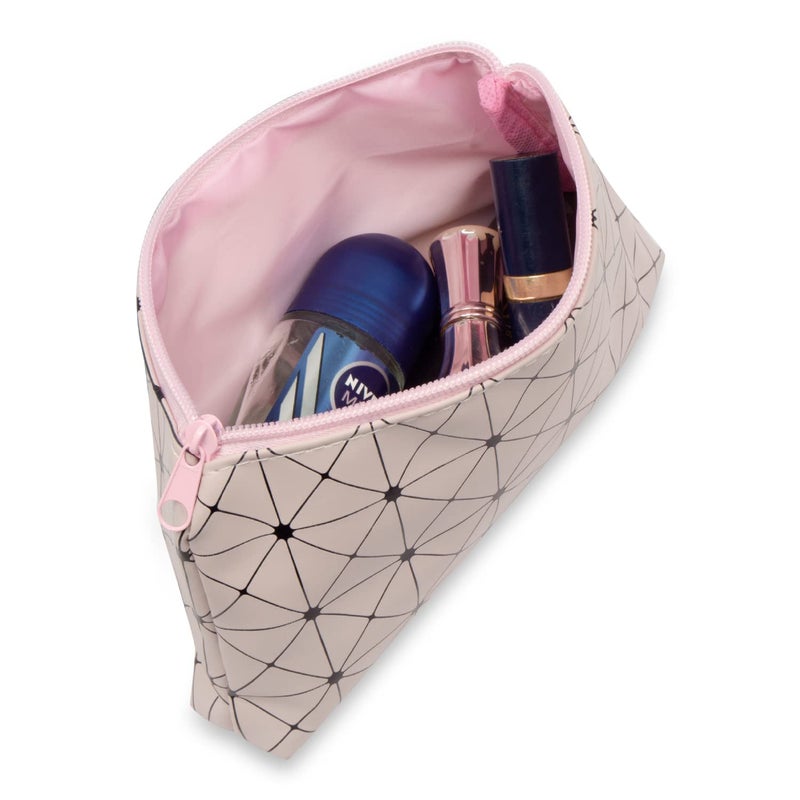 Ayaha Set of 3 Cosmetic Pouch Makeup Pouch Vanity Pouch Travel Organizer Toiletry Pouch for Women Zippered Pouch Set Large Medium Small Makeup Bag - Image 2