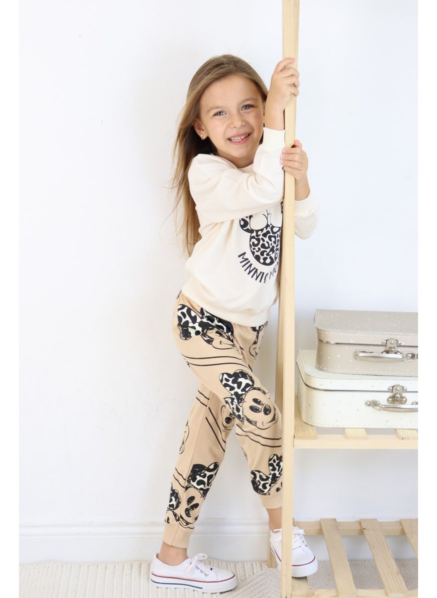 ZRA-0331-0332 Smiling Minnie Mouse Printed Bottom Top Set