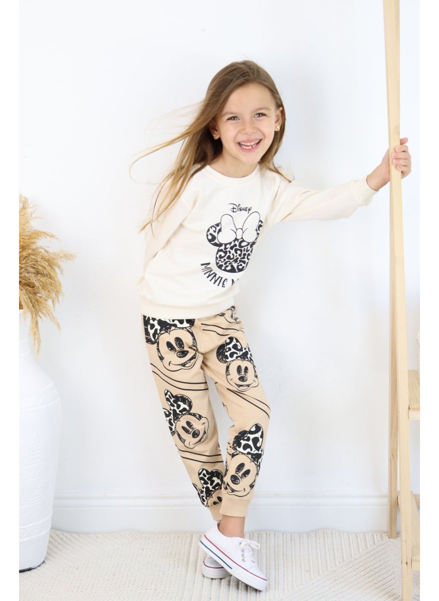 ZRA-0331-0332 Smiling Minnie Mouse Printed Bottom Top Set