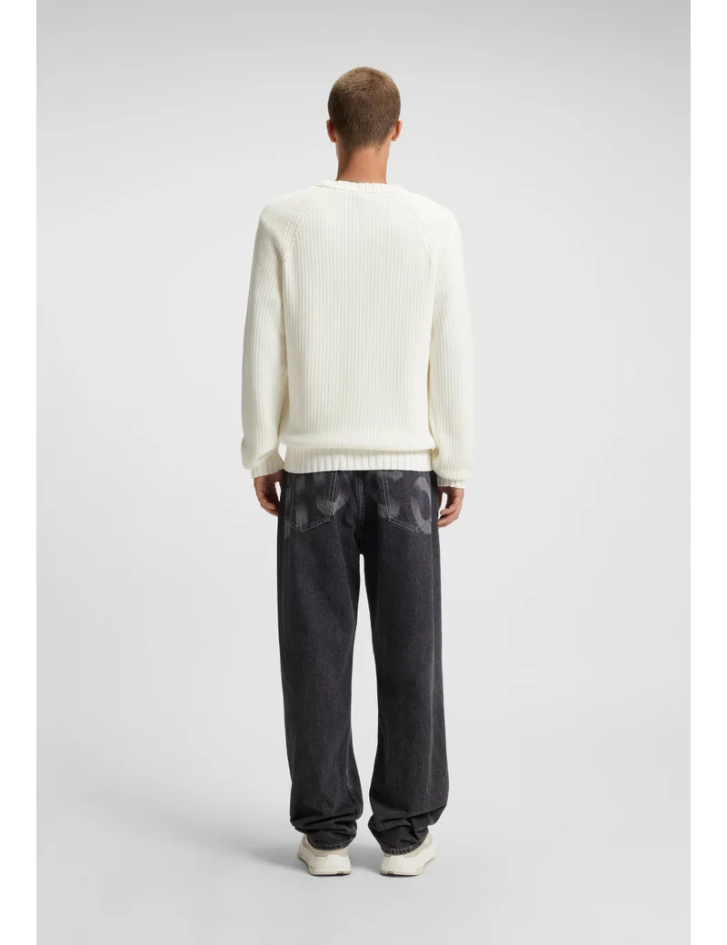 هوجو Rib-knit sweater in cotton