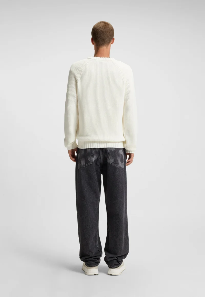 HUGO Rib-knit sweater in cotton