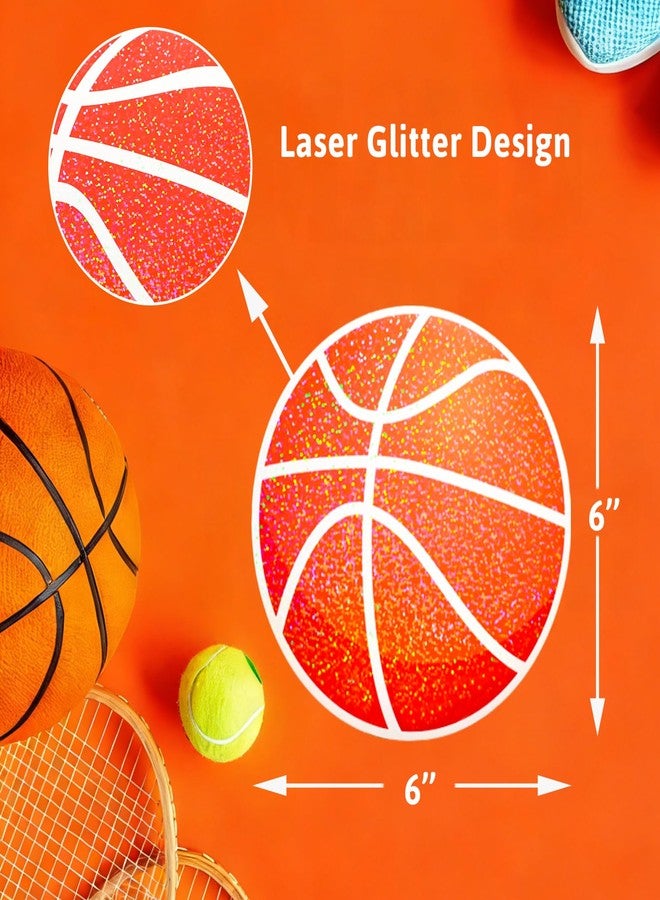 Ceiba Tree 54Pcs Basketball Cutouts Bulletin Board Decorations Glitter Basketball Cut-Outs Sports Theme Birthday Party Supplies for Home Classroom - Image 3