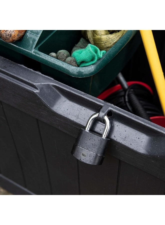 Yale Padlock Weatherproof 45mm 3Keys Black PVC Finish #Y227B/45/122/1  - Image 4