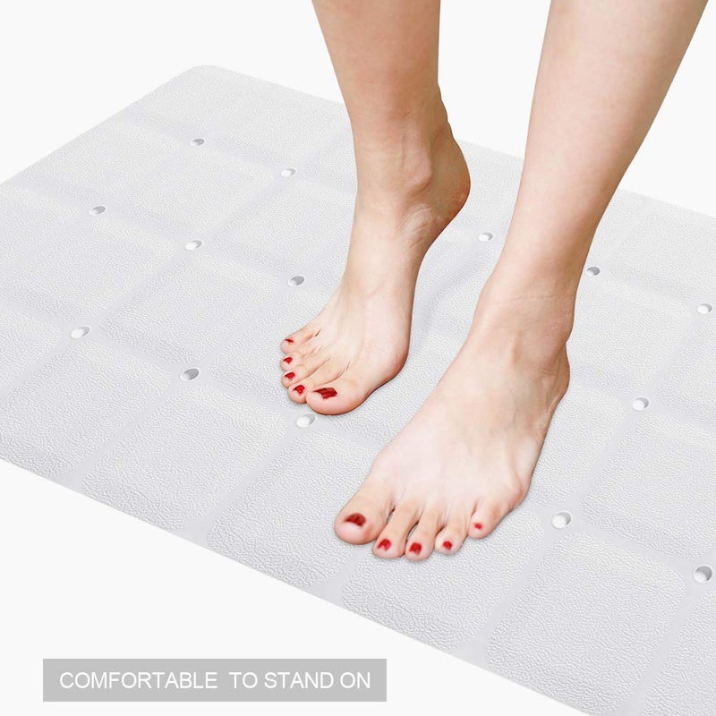 Webos Foldable Non Slip Silicon Bath Mat Bathtub mat Shower mats no Suction Cups for Textured Tub and Reglazed Tub (Foldable-White, 28-inch x 14-inch) - Image 4
