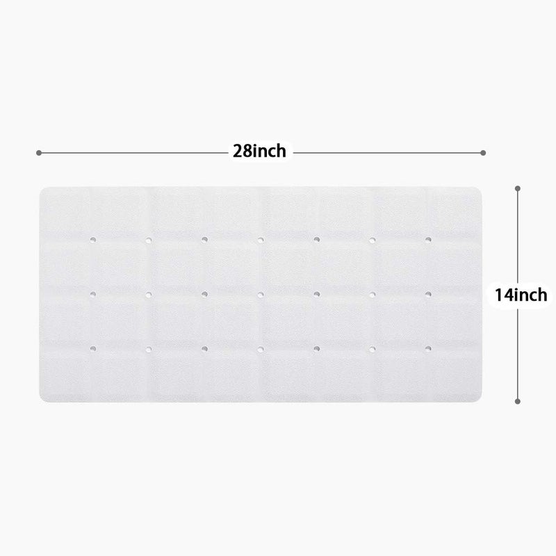 Webos Foldable Non Slip Silicon Bath Mat Bathtub mat Shower mats no Suction Cups for Textured Tub and Reglazed Tub (Foldable-White, 28-inch x 14-inch) - Image 2