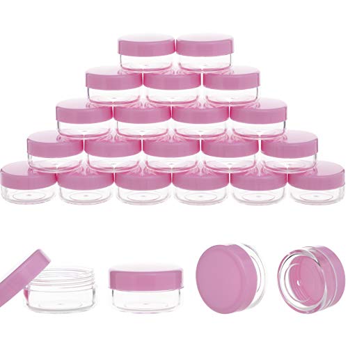 ZIZEMOJA 10 Gram Sample Containers with Lids, 10ML Sample Jars, 40 PCS Small Cosmetic Containers for Makeup, Lotion, Eye Shadow, Liquids, Powder, Lip Balms - Image 1