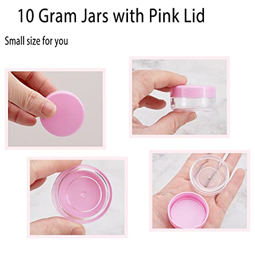 ZIZEMOJA 10 Gram Sample Containers with Lids, 10ML Sample Jars, 40 PCS Small Cosmetic Containers for Makeup, Lotion, Eye Shadow, Liquids, Powder, Lip Balms - Image 4